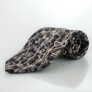 VINTAGE Silk Black Tie - Abstract Design | Karl Lagerfeld